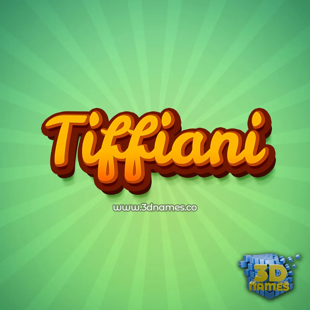 tiffiani in Green Rays style - 3D name wallpaper
