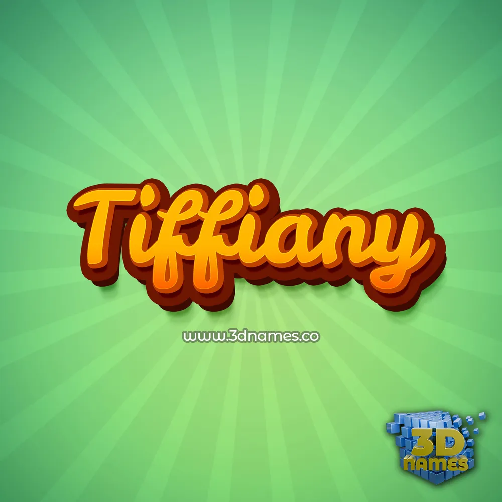 tiffiany in Green Rays style - 3D name wallpaper