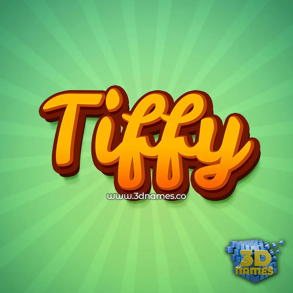 tiffy in Green Rays style - 3D name wallpaper