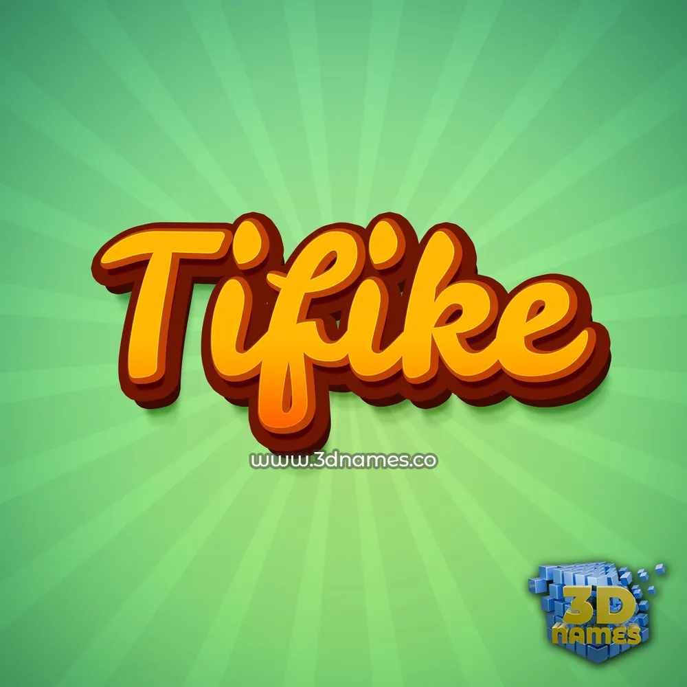 tifike in Green Rays style - 3D name wallpaper