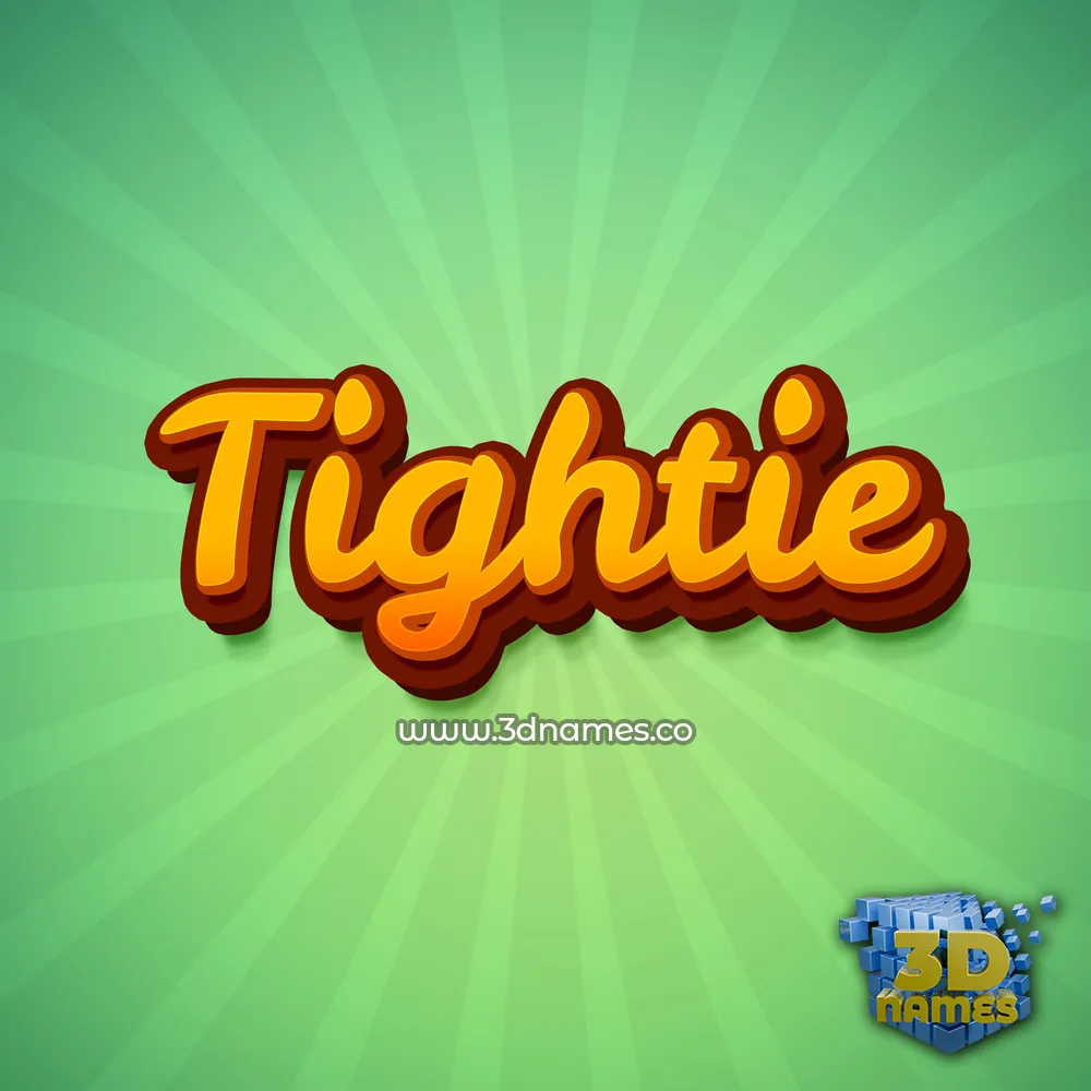 tightie in Green Rays style - 3D name wallpaper
