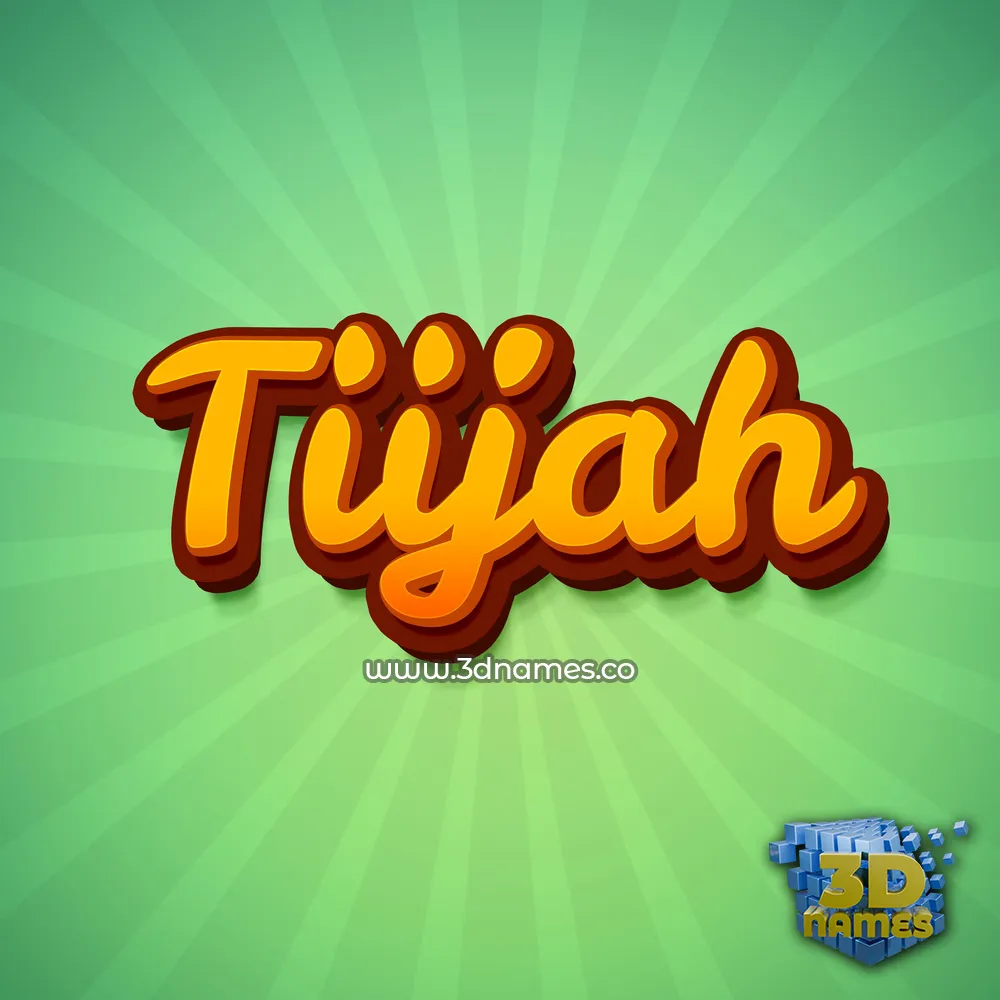tiijah in Green Rays style - 3D name wallpaper