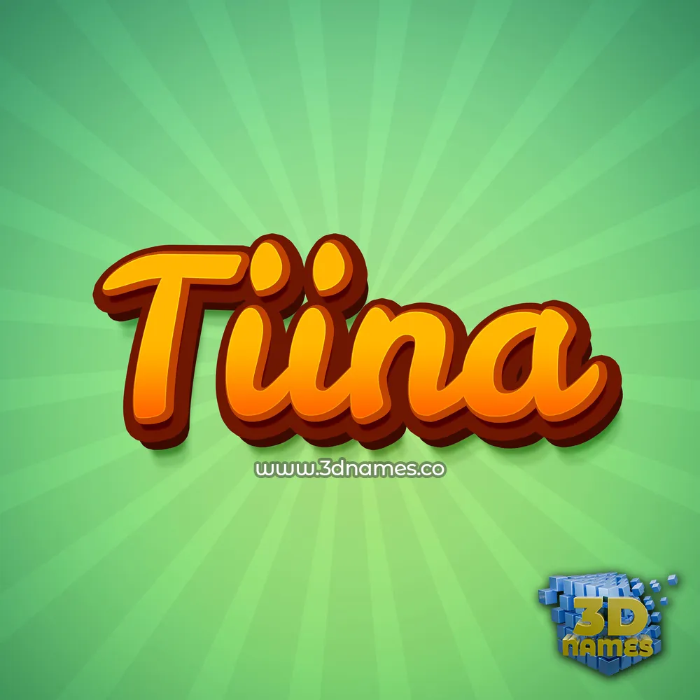 tiina in Green Rays style - 3D name wallpaper