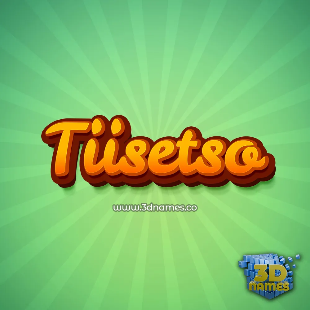 tiisetso in Green Rays style - 3D name wallpaper