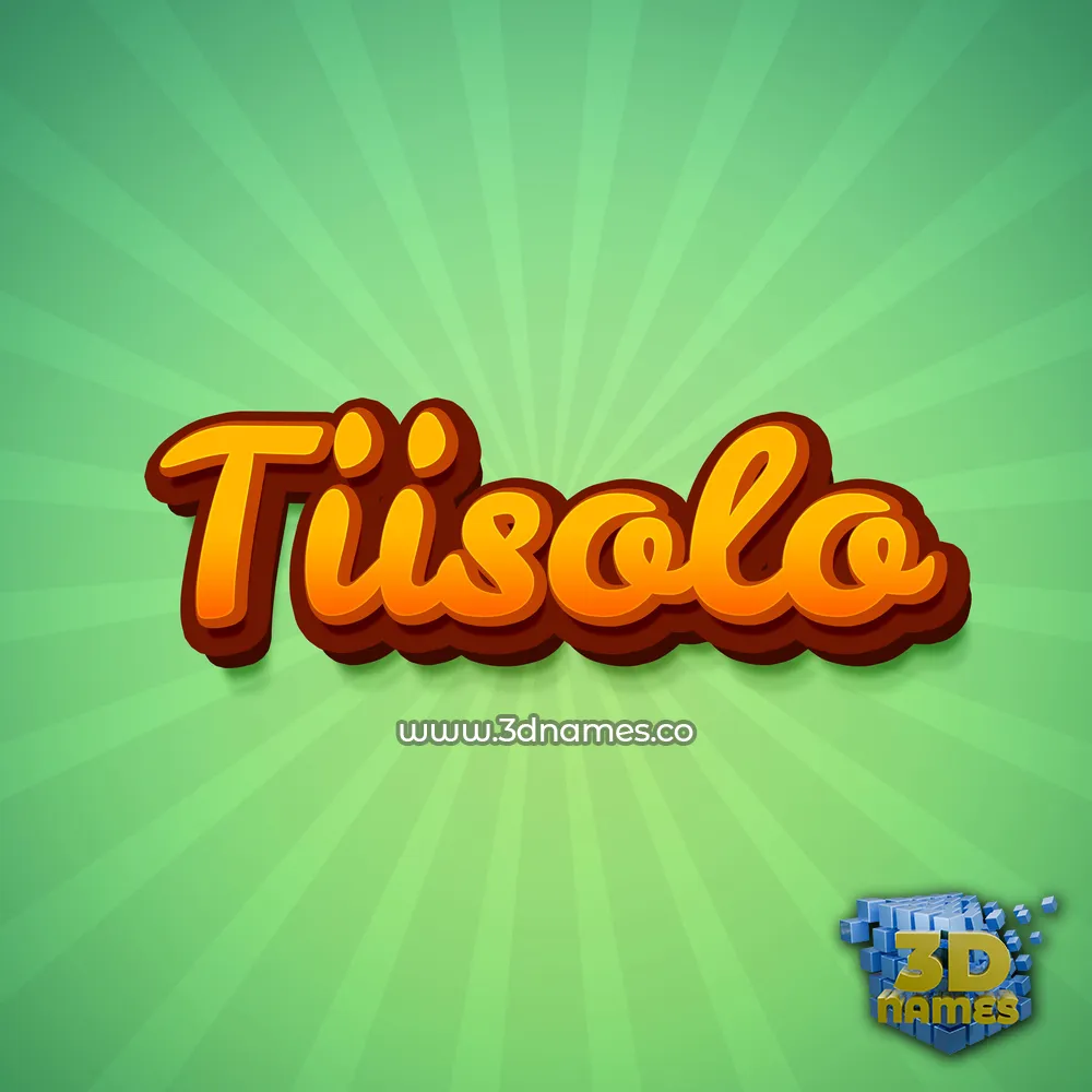 tiisolo in Green Rays style - 3D name wallpaper