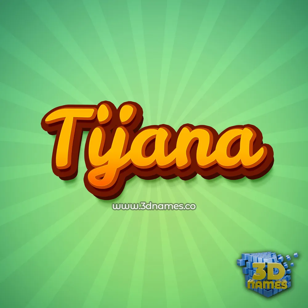 tijana in Green Rays style - 3D name wallpaper