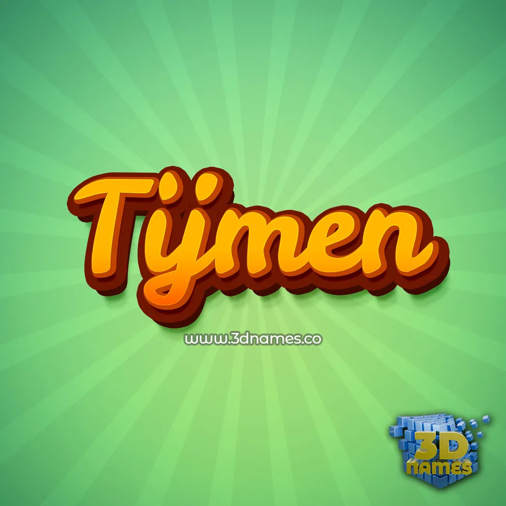 tijmen in Green Rays style - 3D name wallpaper