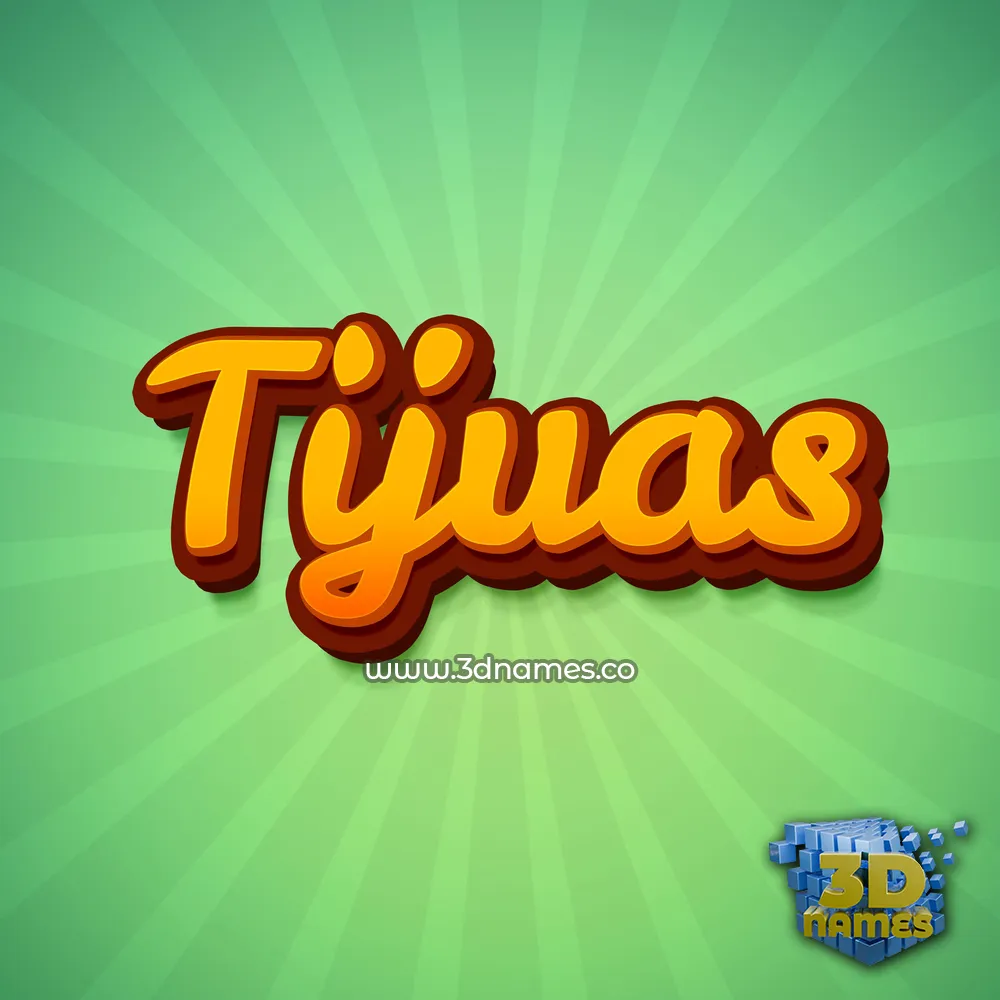 tijuas in Green Rays style - 3D name wallpaper