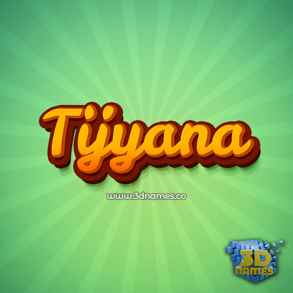 tijyana in Green Rays style - 3D name wallpaper