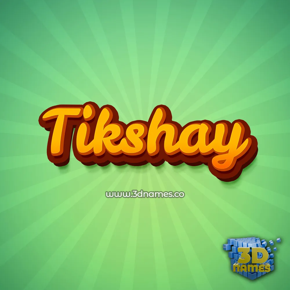 tikshay in Green Rays style - 3D name wallpaper