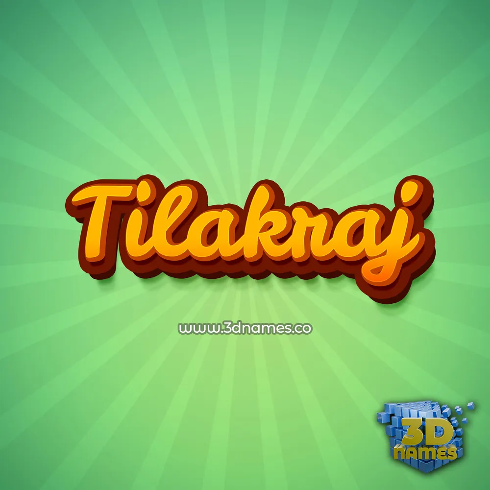 tilakraj in Green Rays style - 3D name wallpaper