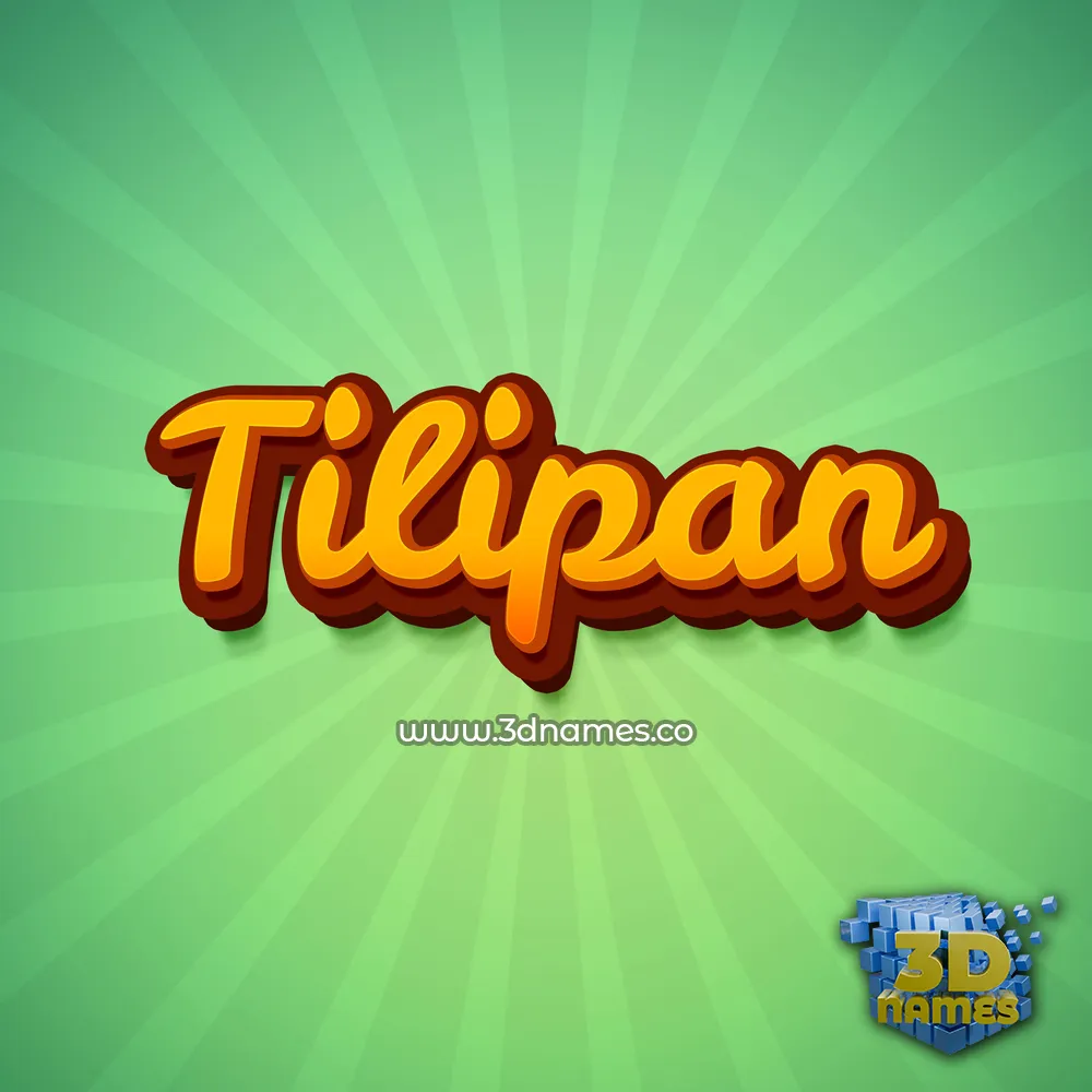 tilipan in Green Rays style - 3D name wallpaper