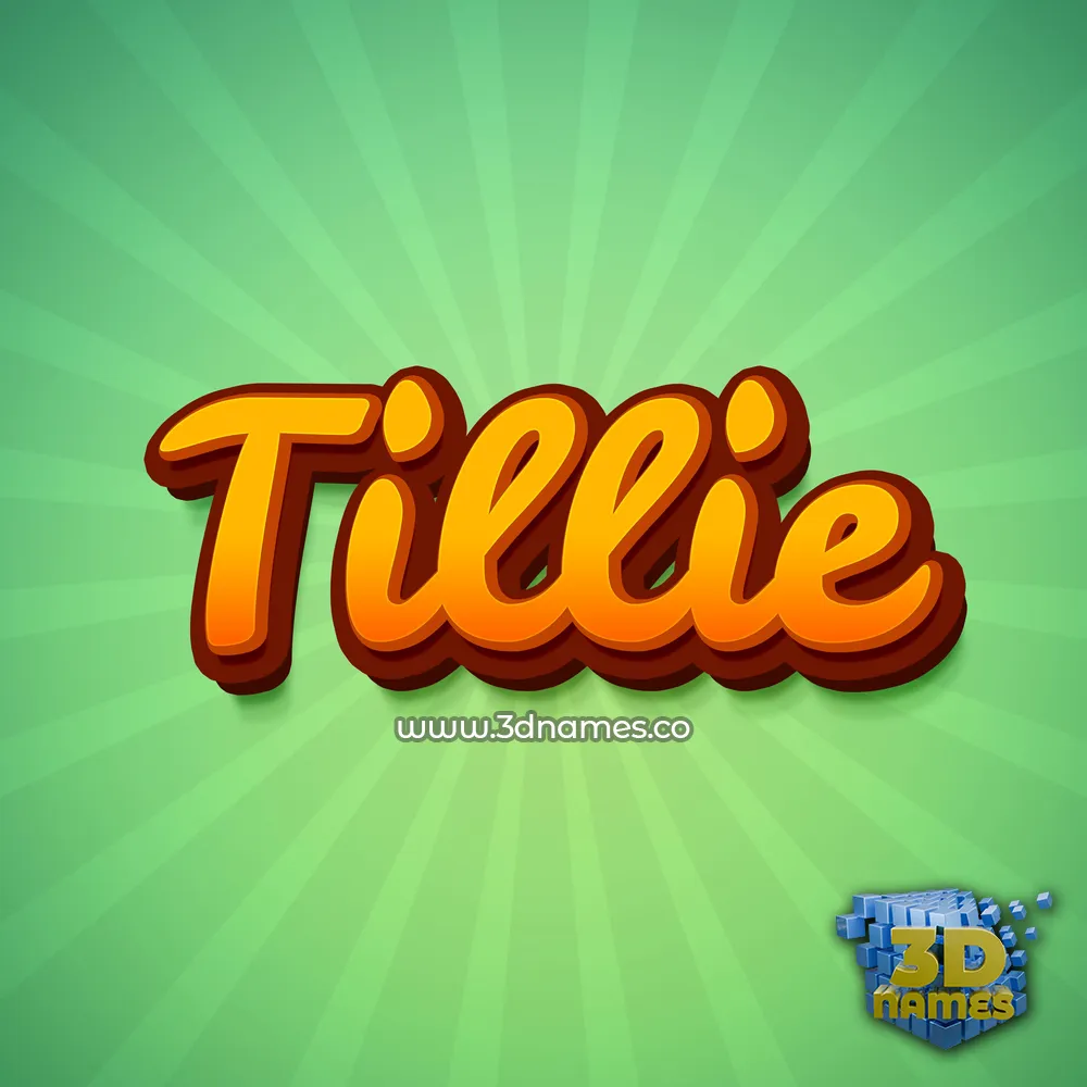 tillie in Green Rays style - 3D name wallpaper