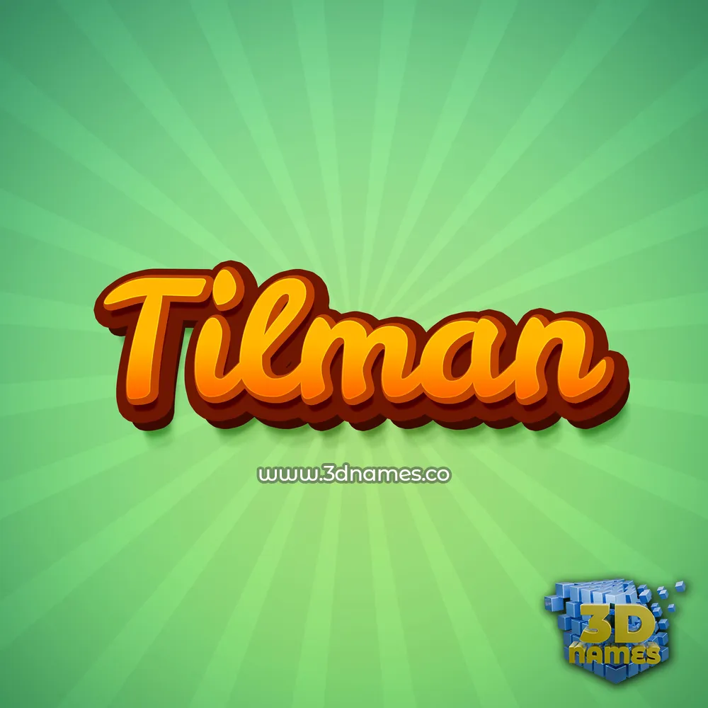 tilman in Green Rays style - 3D name wallpaper