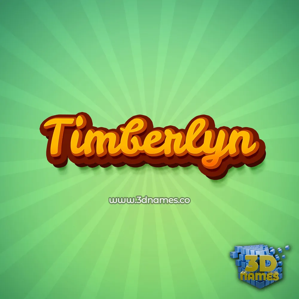 timberlyn in Green Rays style - 3D name wallpaper