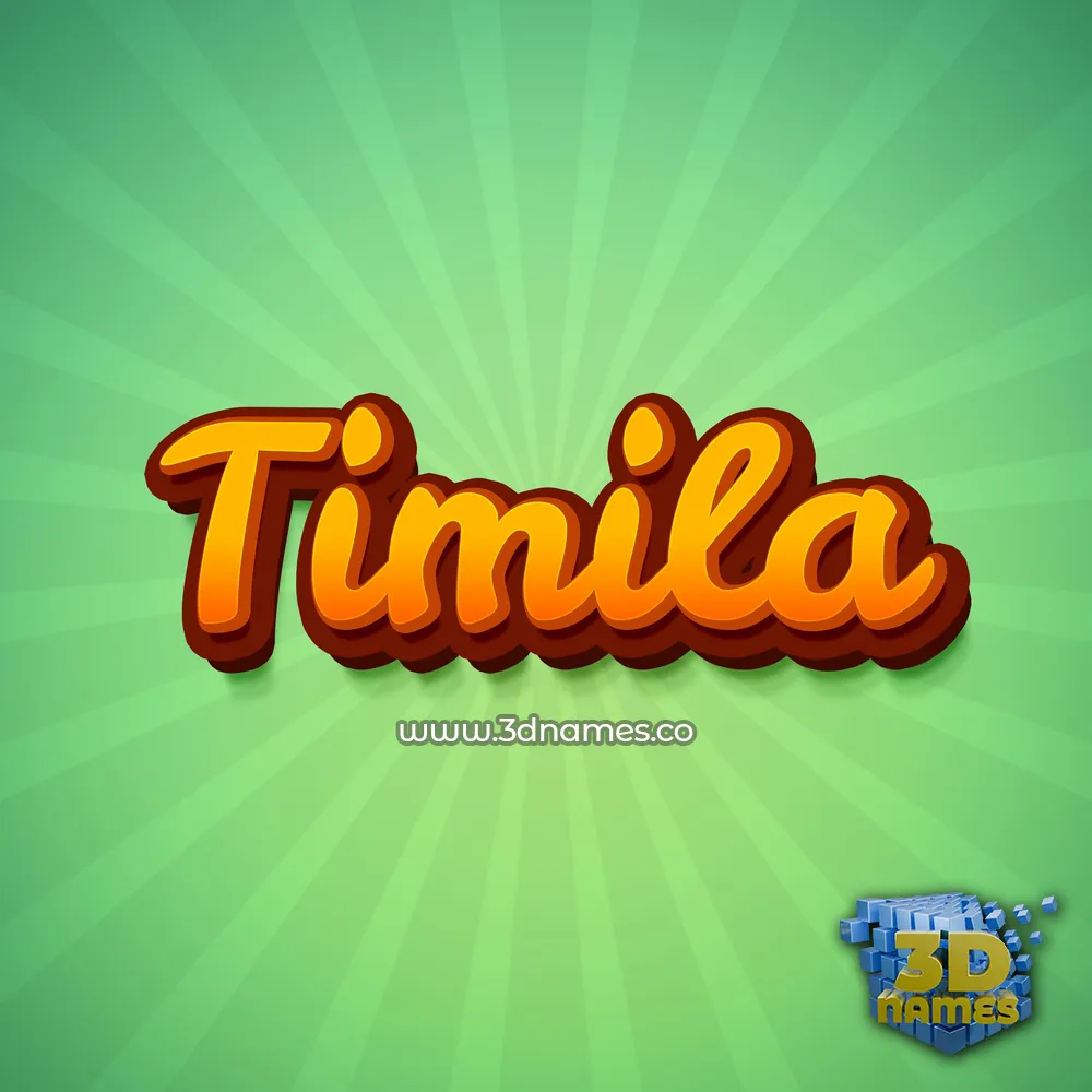 timila in Green Rays style - 3D name wallpaper
