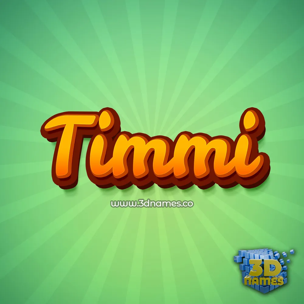 timmi in Green Rays style - 3D name wallpaper
