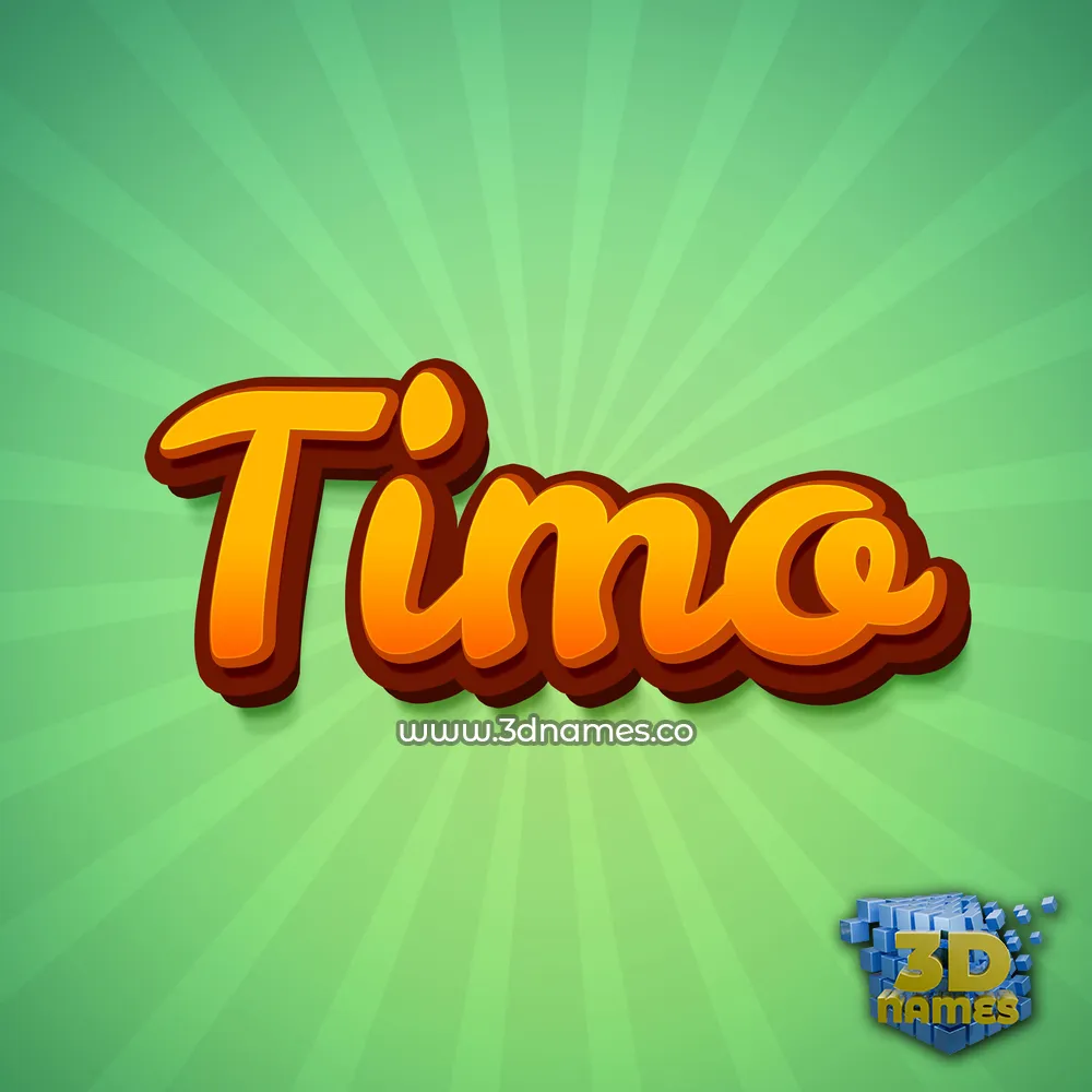 timo in Green Rays style - 3D name wallpaper