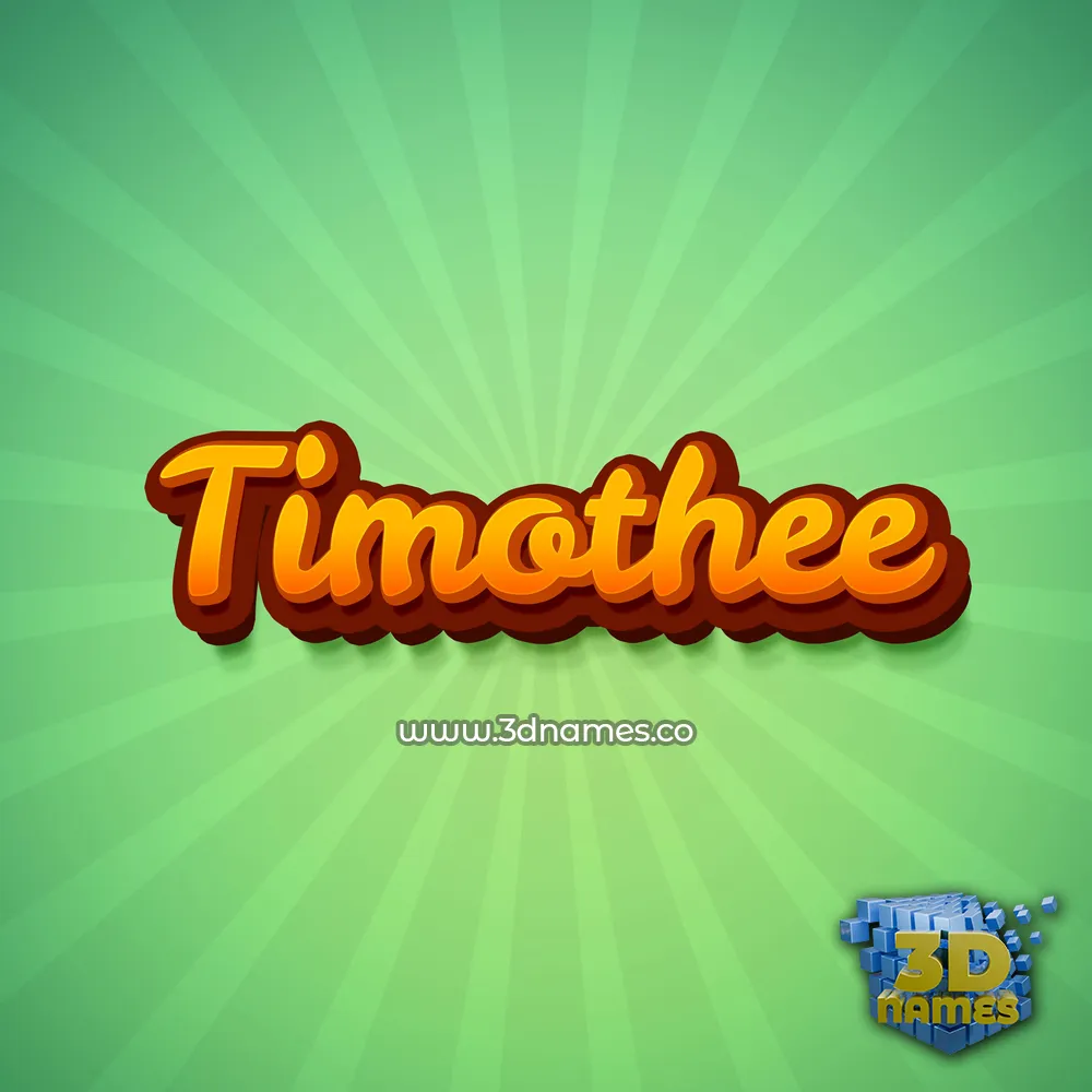 timothee in Green Rays style - 3D name wallpaper