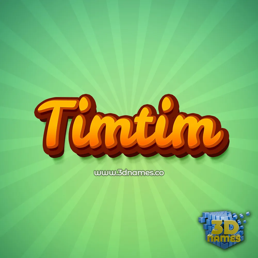 timtim in Green Rays style - 3D name wallpaper