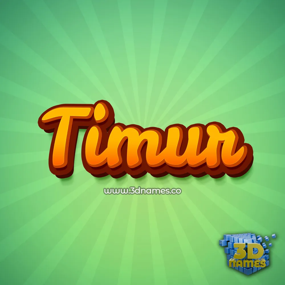 timur in Green Rays style - 3D name wallpaper