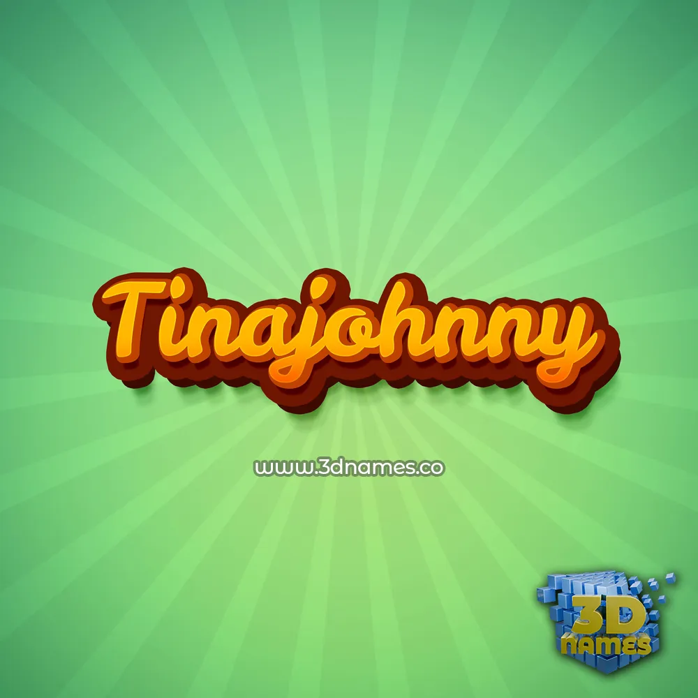 tinajohnny in Green Rays style - 3D name wallpaper