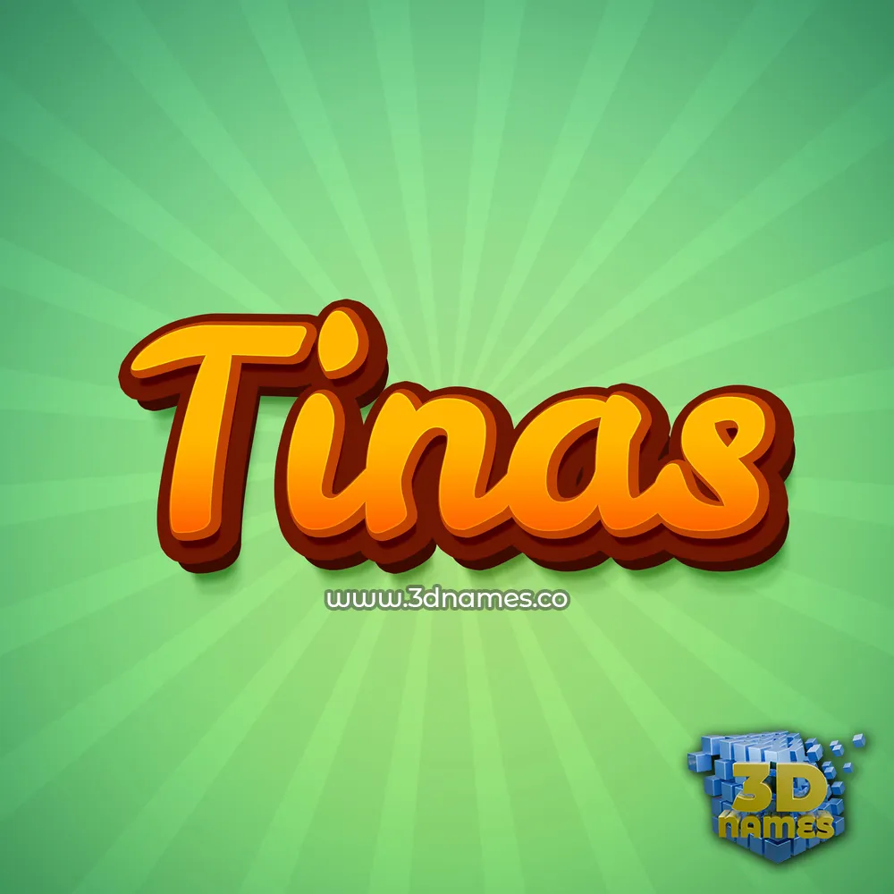 tinas in Green Rays style - 3D name wallpaper