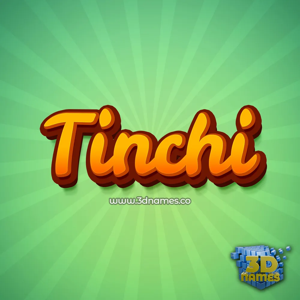 tinchi in Green Rays style - 3D name wallpaper