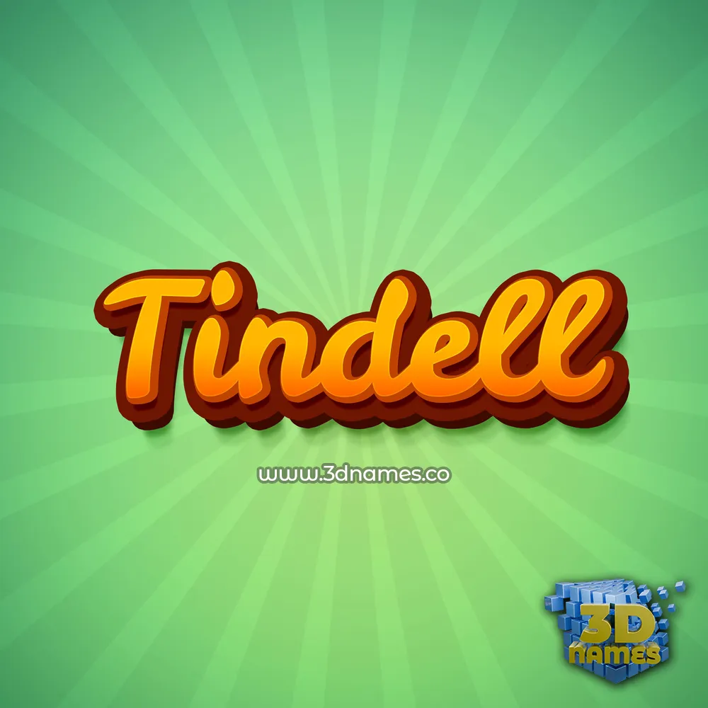 tindell in Green Rays style - 3D name wallpaper