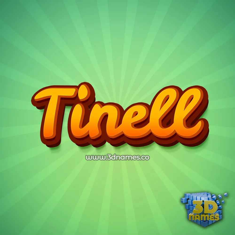 tinell in Green Rays style - 3D name wallpaper