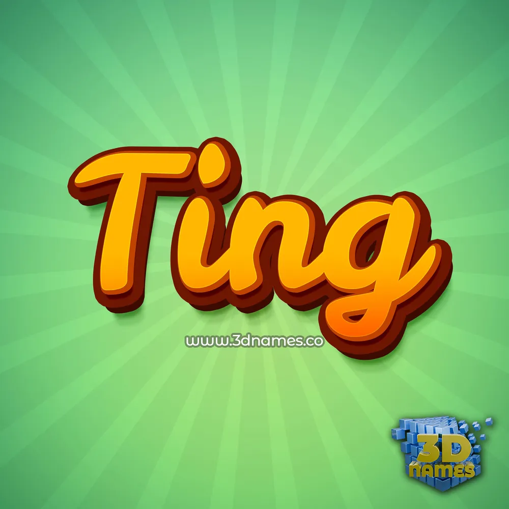 ting in Green Rays style - 3D name wallpaper