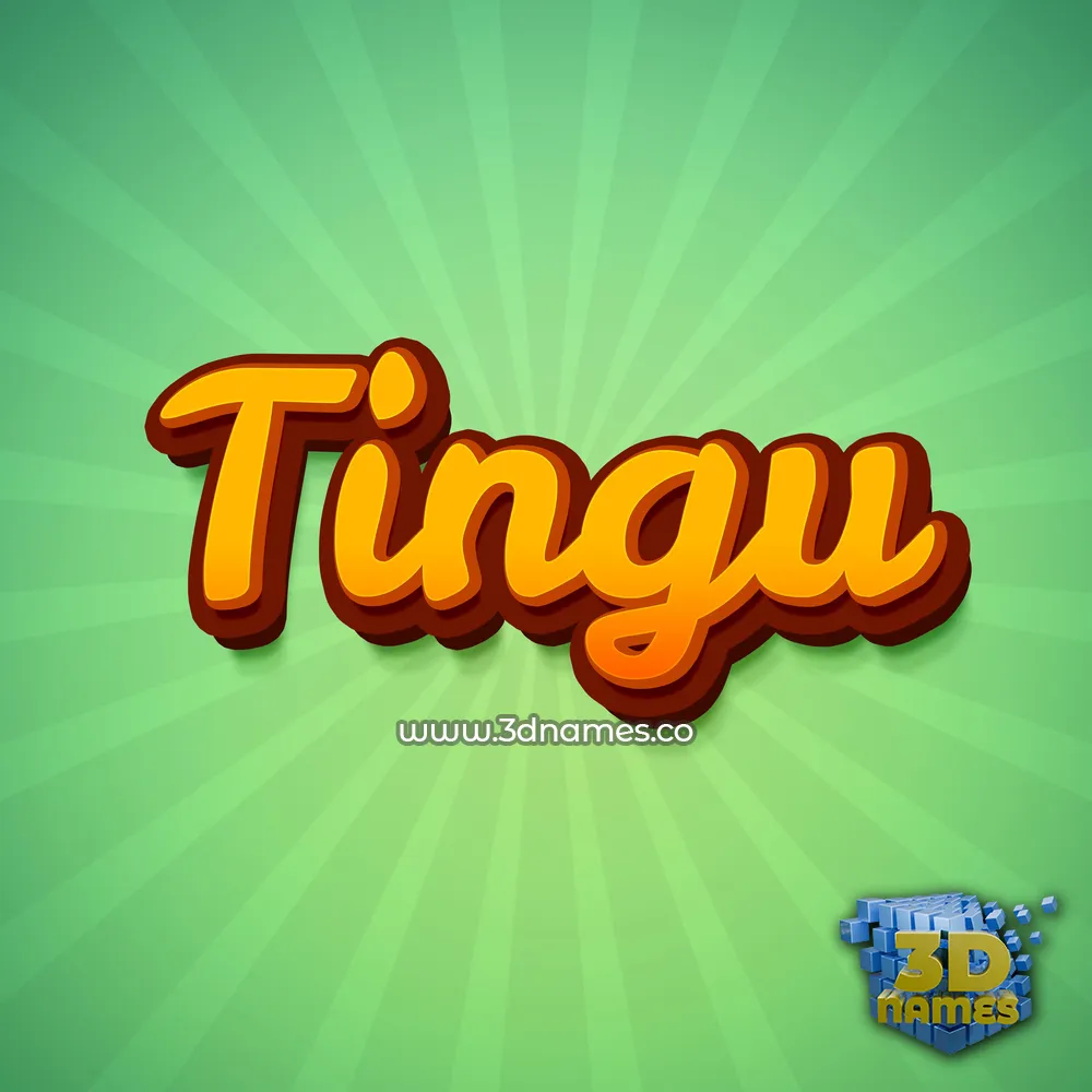 tingu in Green Rays style - 3D name wallpaper