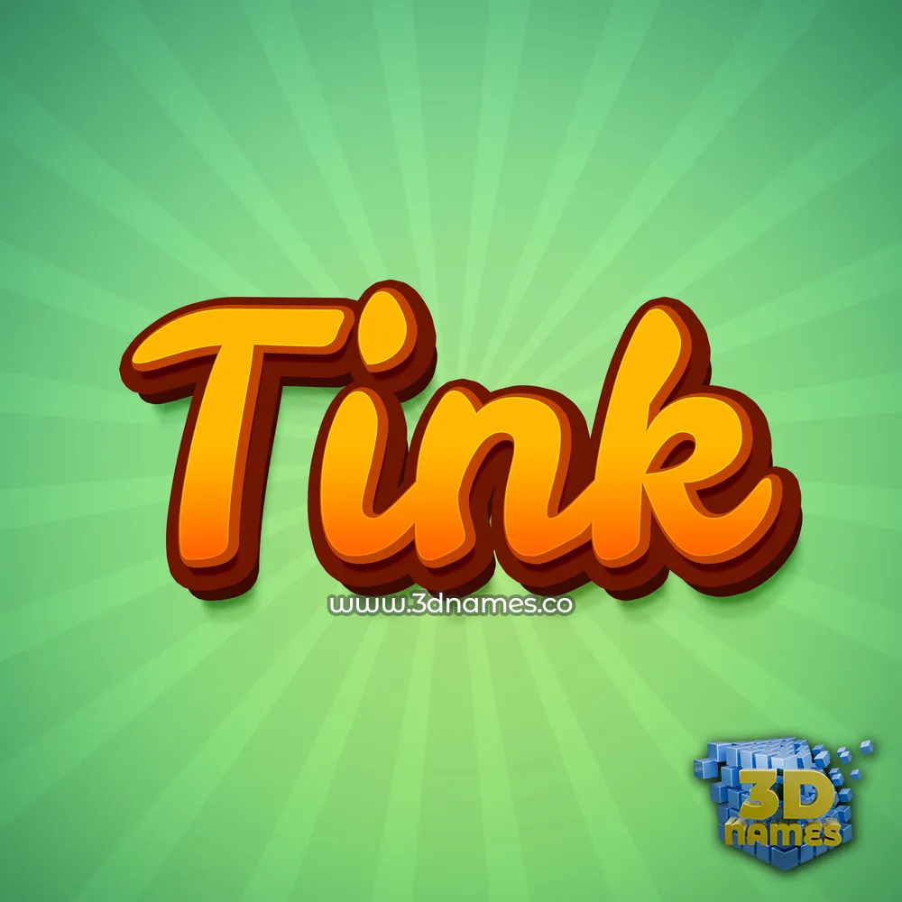 tink in Green Rays style - 3D name wallpaper