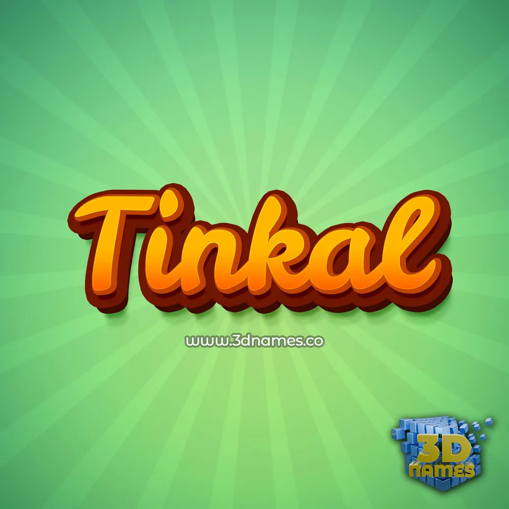 tinkal in Green Rays style - 3D name wallpaper