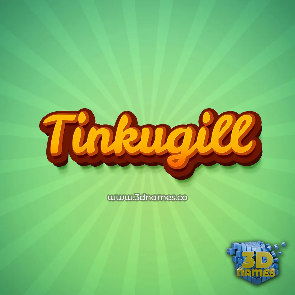 tinkugill in Green Rays style - 3D name wallpaper