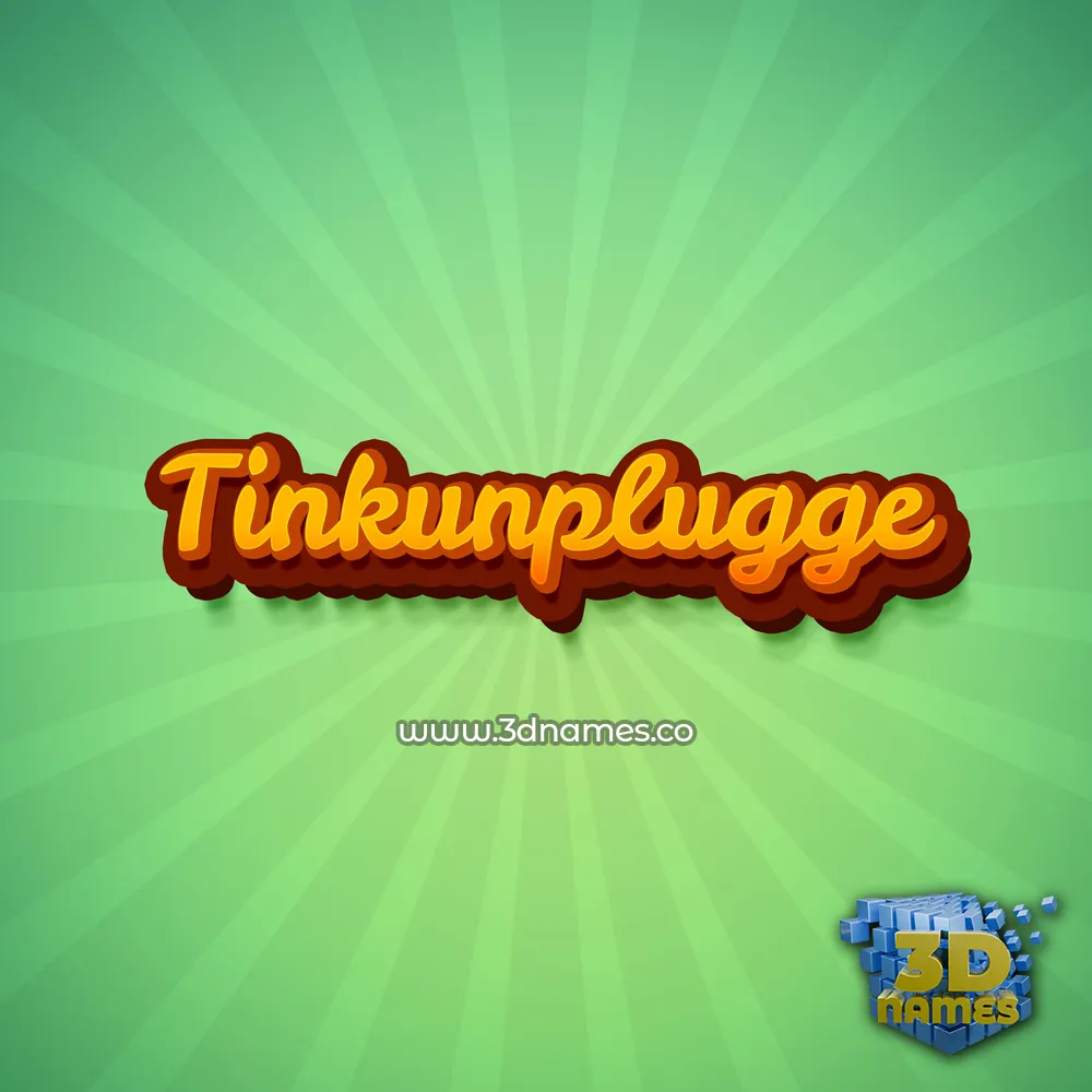 tinkunplugge in Green Rays style - 3D name wallpaper