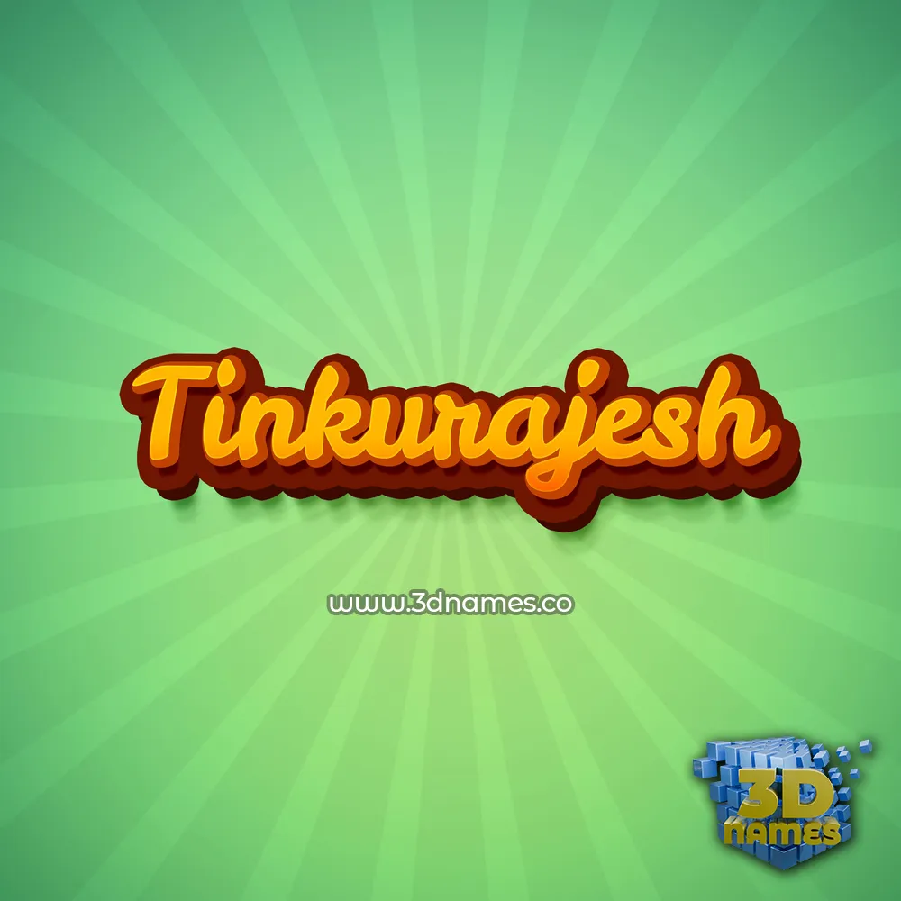 tinkurajesh in Green Rays style - 3D name wallpaper