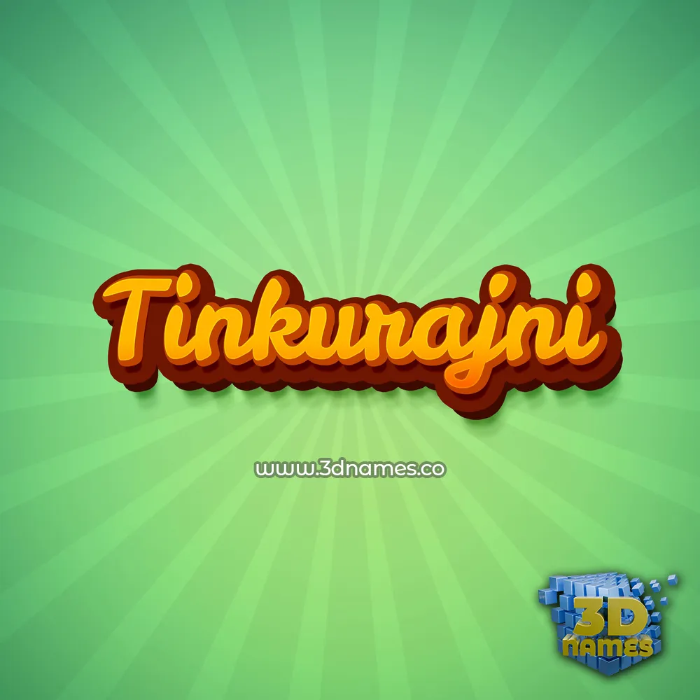 tinkurajni in Green Rays style - 3D name wallpaper