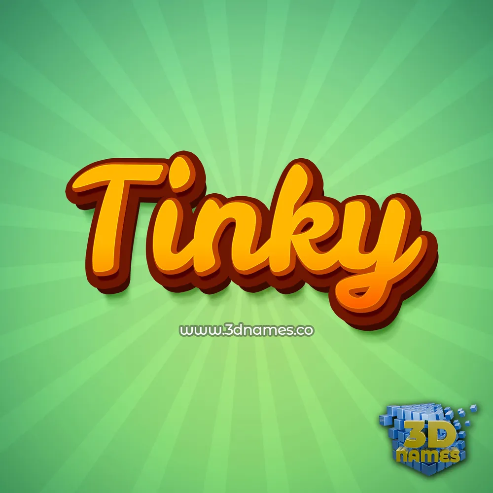 tinky in Green Rays style - 3D name wallpaper