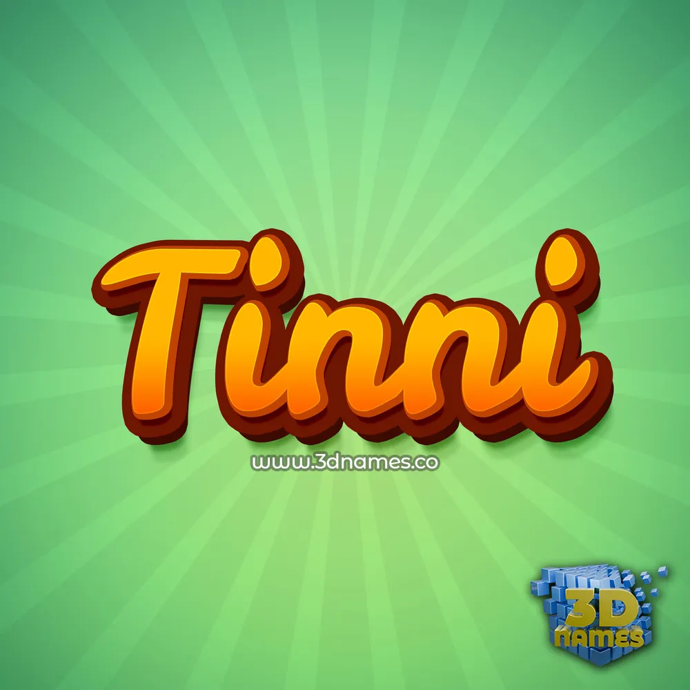 tinni in Green Rays style - 3D name wallpaper