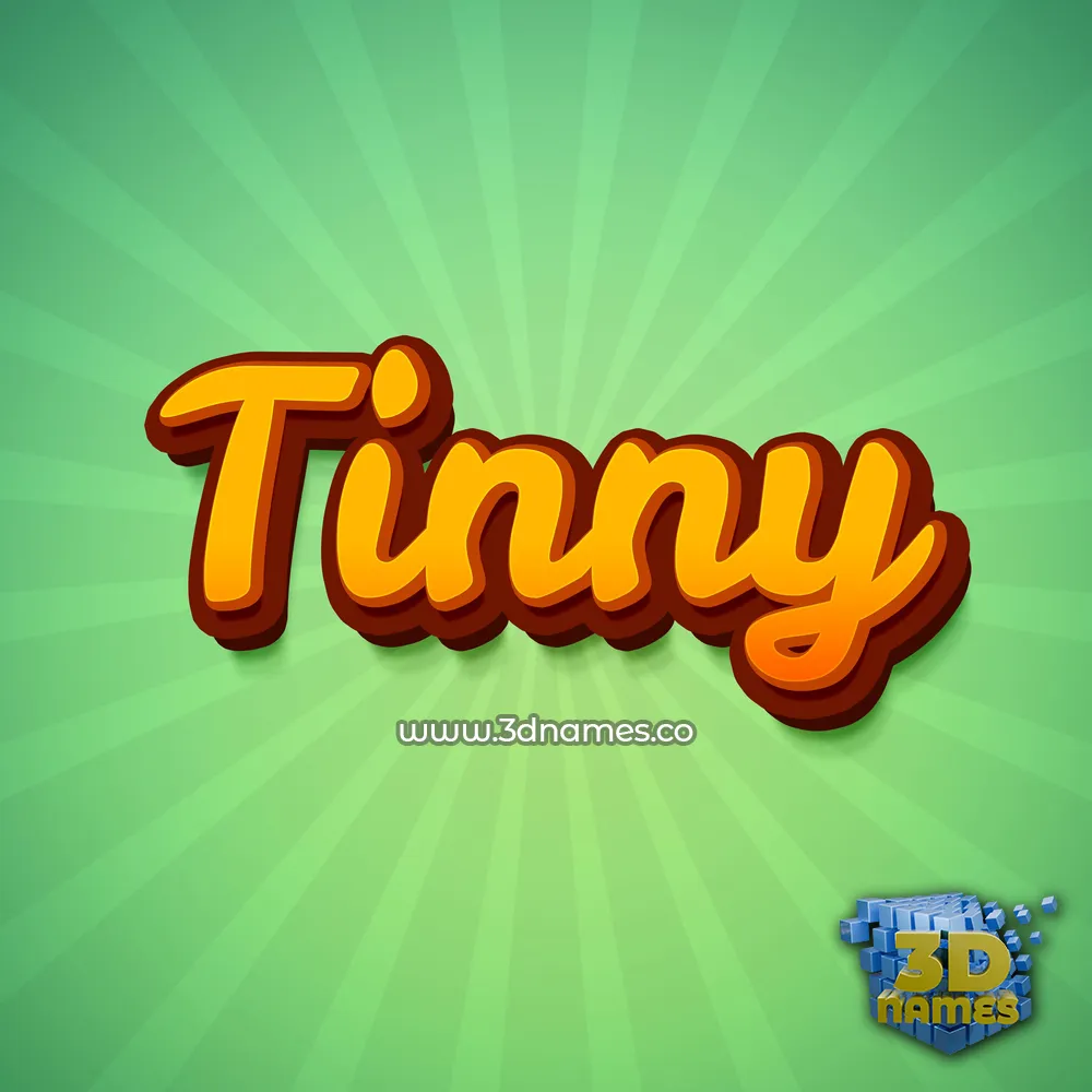 tinny in Green Rays style - 3D name wallpaper