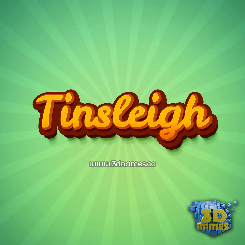 tinsleigh in Green Rays style - 3D name wallpaper
