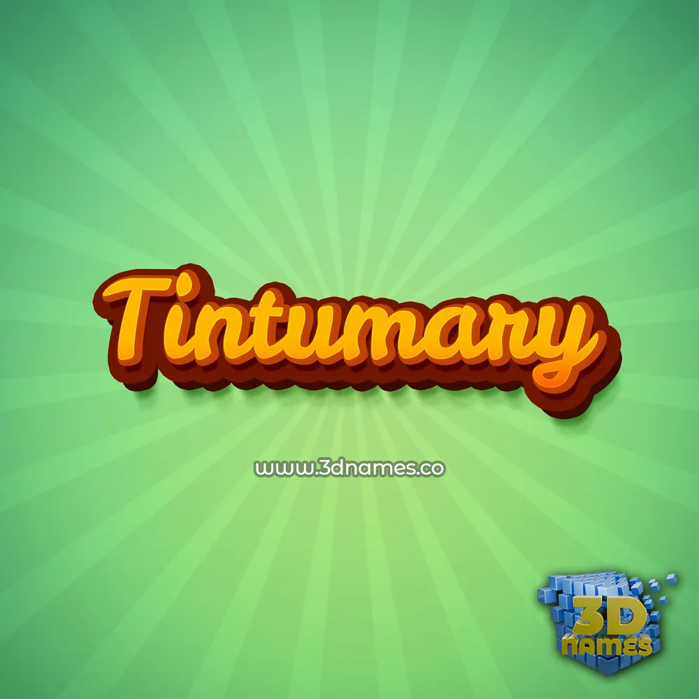 tintumary in Green Rays style - 3D name wallpaper