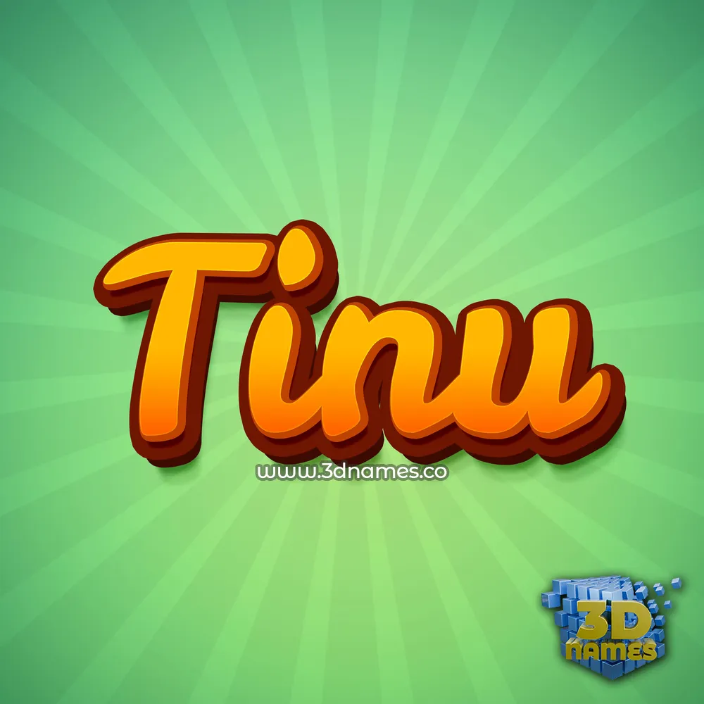 tinu in Green Rays style - 3D name wallpaper