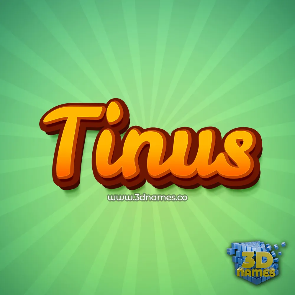 tinus in Green Rays style - 3D name wallpaper