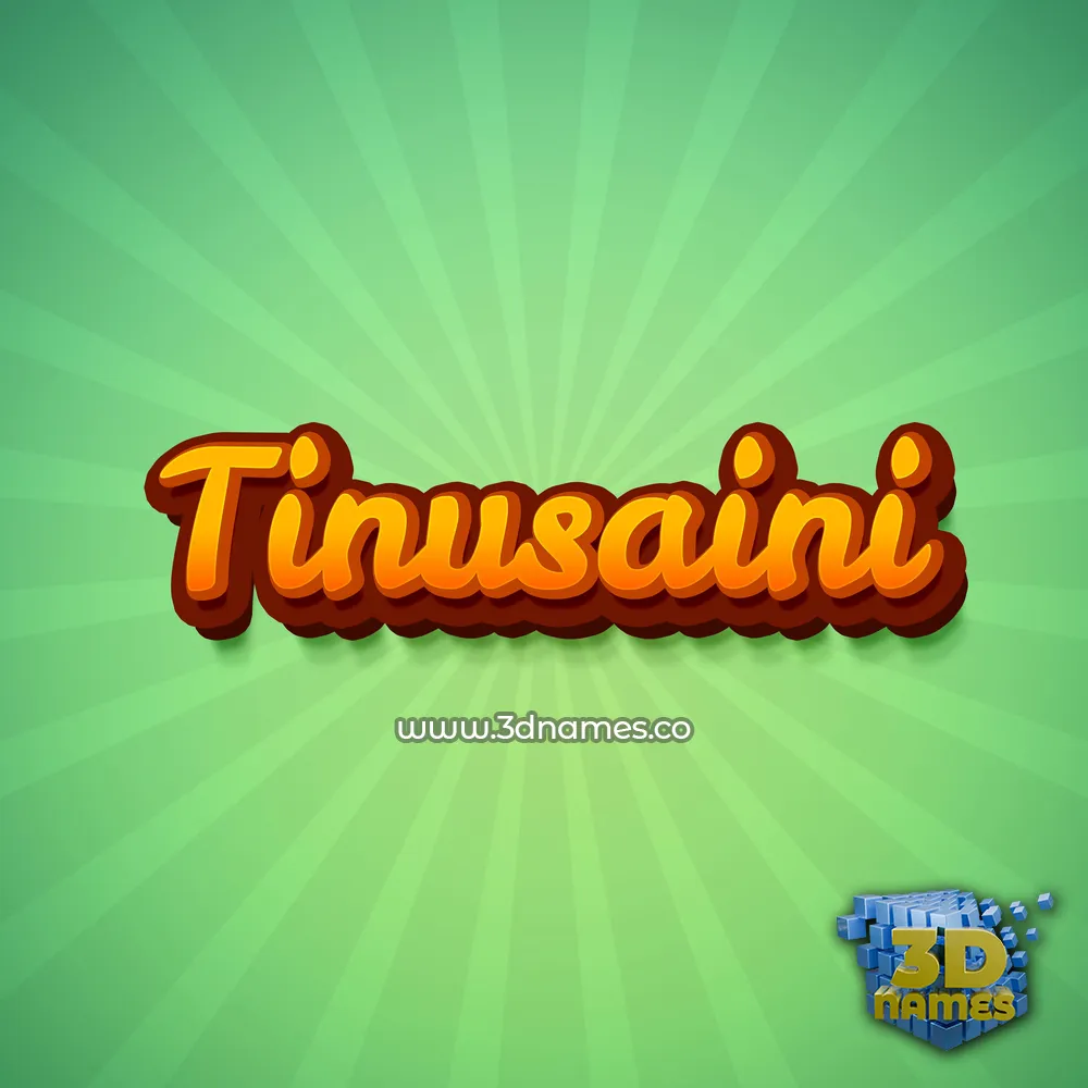 tinusaini in Green Rays style - 3D name wallpaper