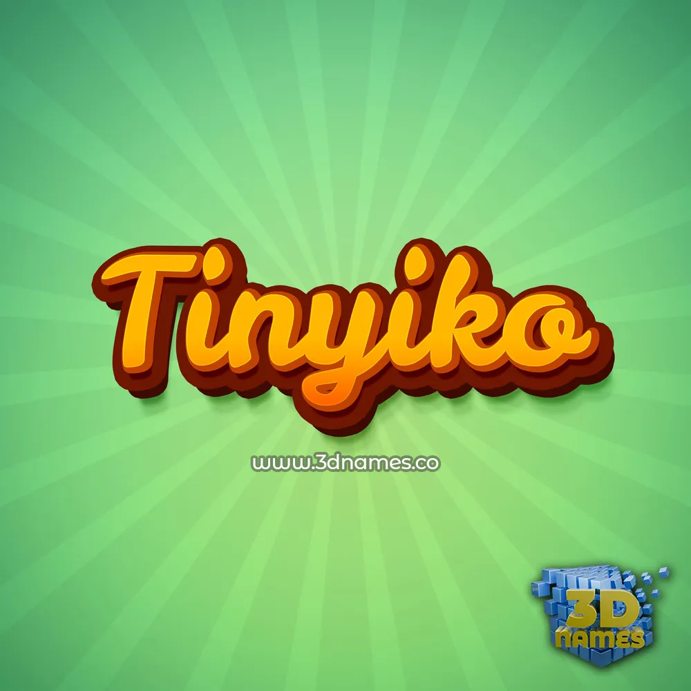 tinyiko in Green Rays style - 3D name wallpaper