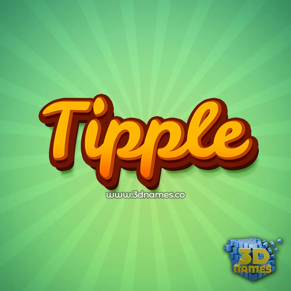 tipple in Green Rays style - 3D name wallpaper
