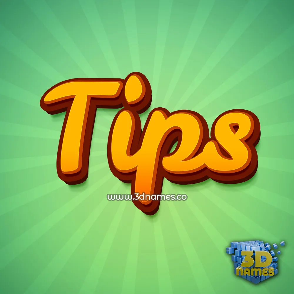 tips in Green Rays style - 3D name wallpaper