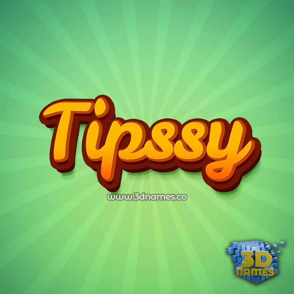 tipssy in Green Rays style - 3D name wallpaper